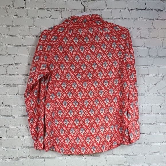 Woolrich Half-Zip Colwin Coral Printed Fleece Pullover Ladies Large Sweatshirt - Picture 4 of 8